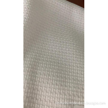 cotton polyester spandex dobby small check for lady's outwear